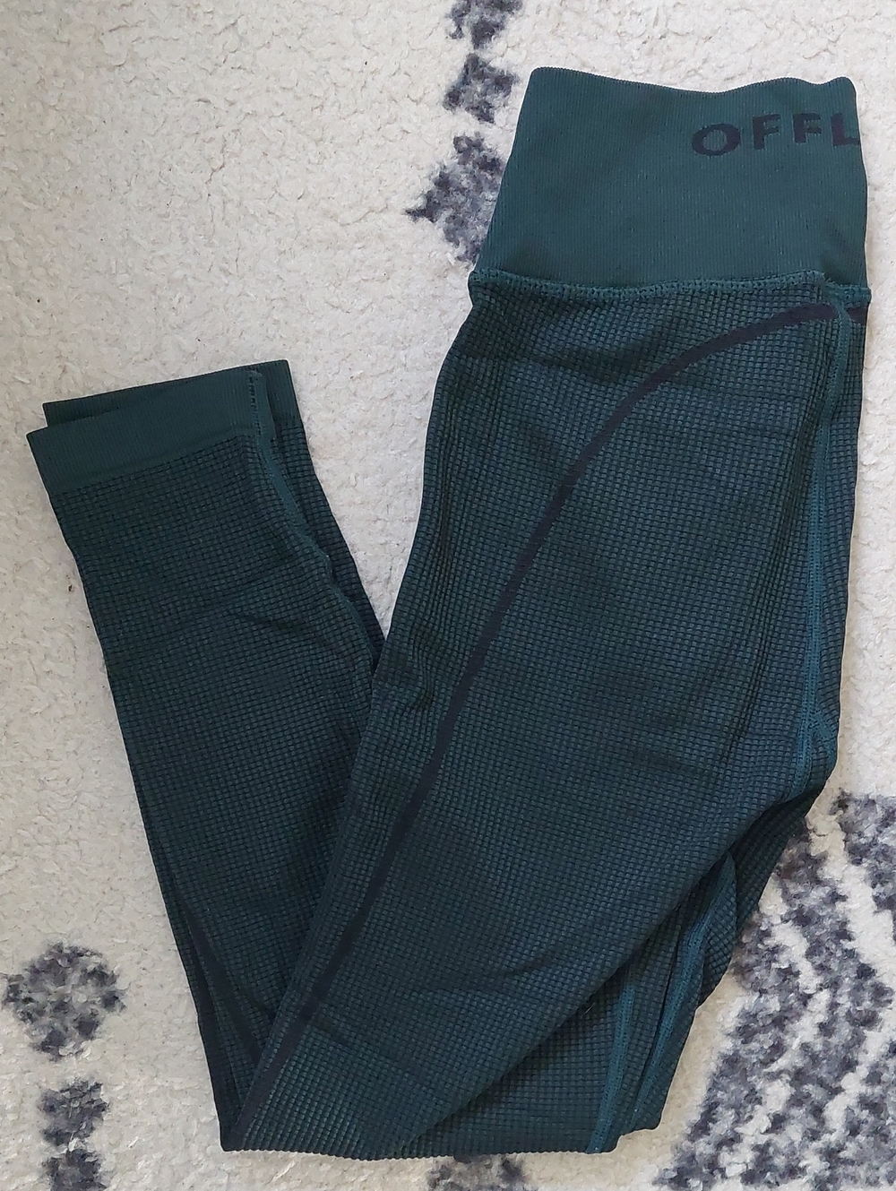 aerie Offline Forest Green Ribbed Leggings